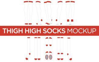Thigh High Socks - Vector Template product mockup