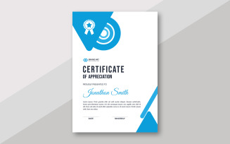 Abstract Creative Certificate of Appreciation Award Certificate Template