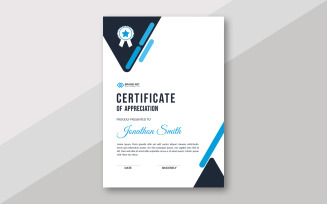 Beautiful Award Certificate Theme Design Certificate Template