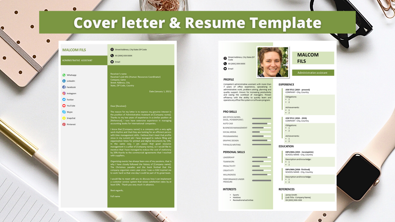 Professional  No 06 - Extravagant Bamboo Resume Template