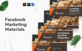 Carpenter Facebook Cover and Post Social Media Template