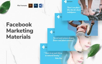 Spa Salon Facebook Cover and Post Social Media Template