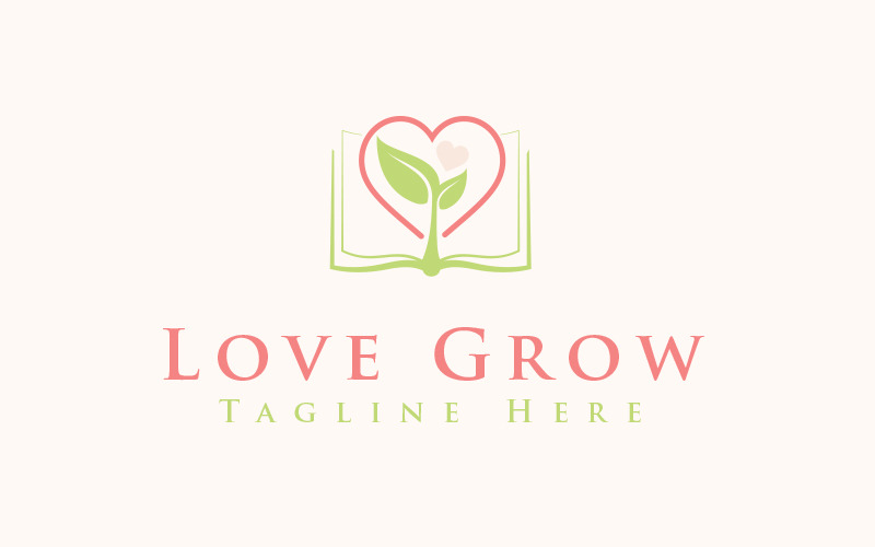 Grow Love Logo Logo Template