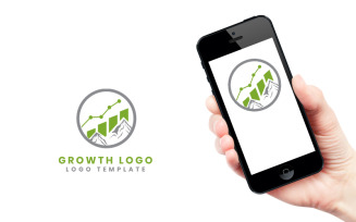 Growth Mountain Graphy Logo Logo Template
