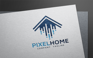 Pixel Home Real Estate Logo Template