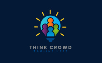 Teamwork Thinking Smart Idea Logo Design Template