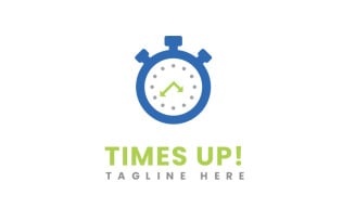 Time Clock Corporate Logo Design Template