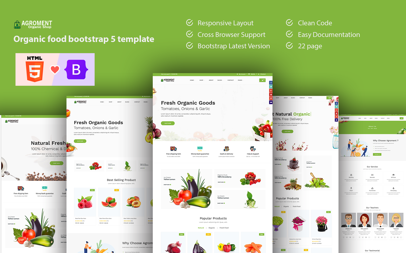 Template #164975 Farm Grocery Webdesign Template - Logo template Preview