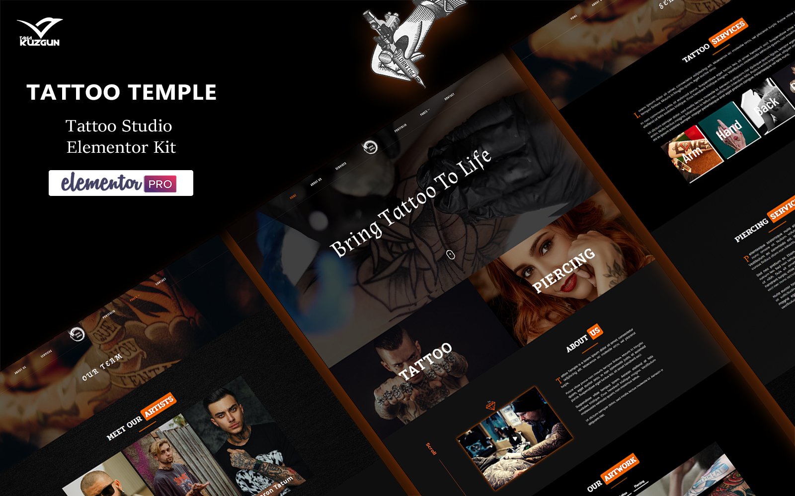 Template #164982 Temple Tattoo Webdesign Template - Logo template Preview