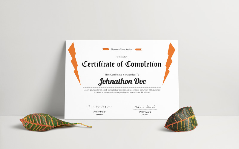 Amity Peter - Certificate Template