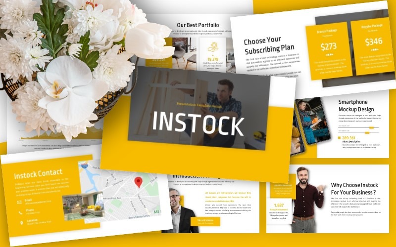 Instock - PowerPoint template PowerPoint Template
