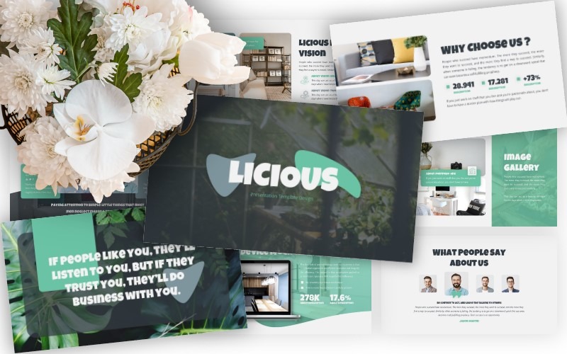 Licious - PowerPoint template PowerPoint Template