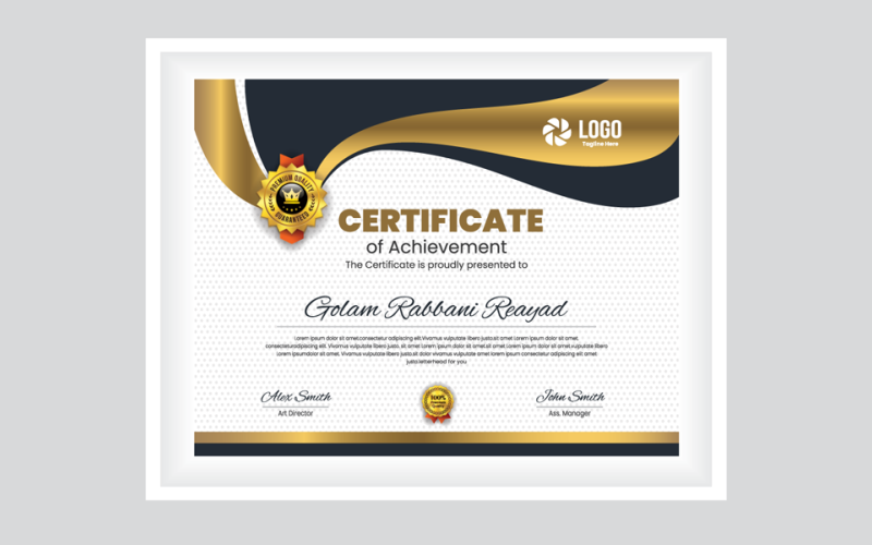 Print Certificate Certificate Template