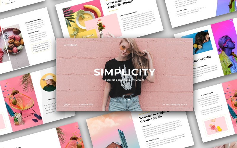 Simplicity - Business Presentation PowerPoint template PowerPoint Template