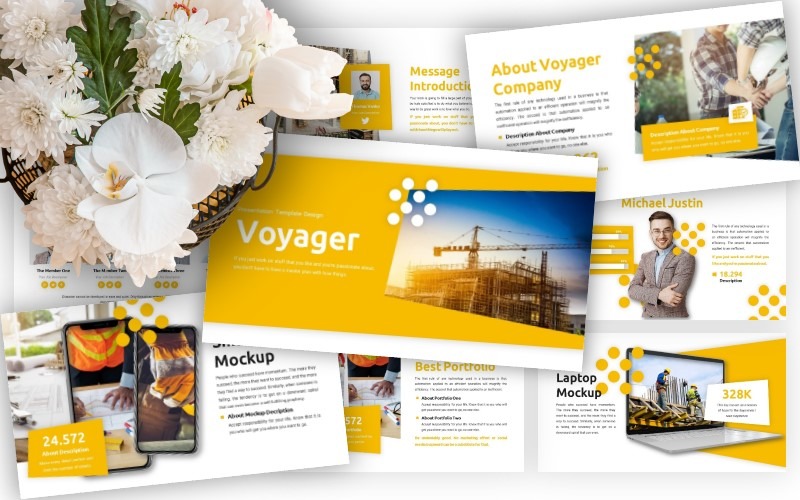 Voyager - PowerPoint template PowerPoint Template