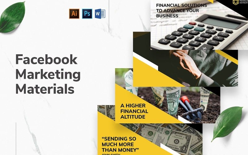 Financial Advisor Facebook Cover and Post Social Media