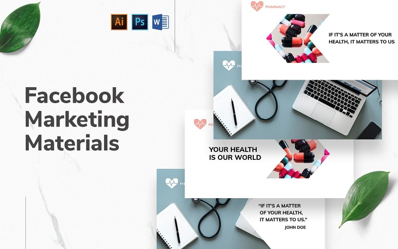 Pharmacy Facebook Cover and Post Social Media