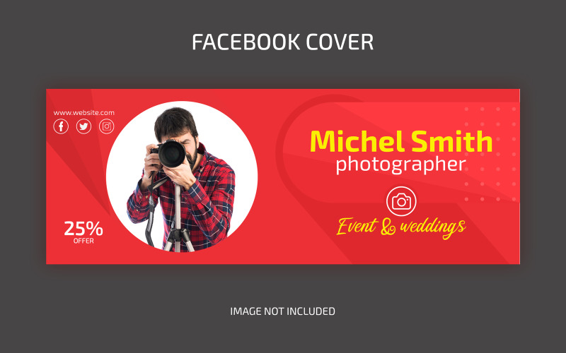 Photography Facebook Cover Banner Template Social Media