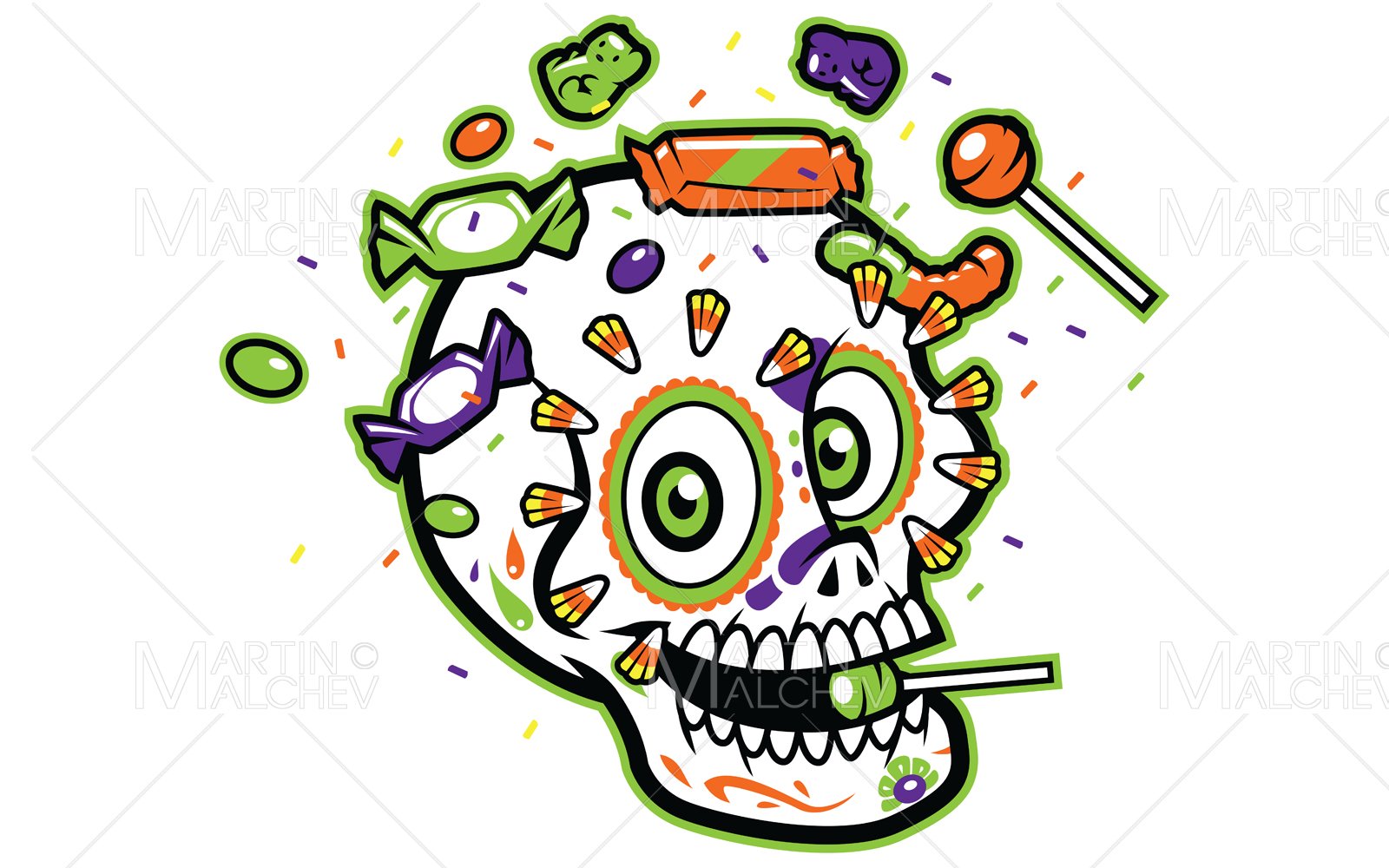 Template #165139 Cheerful Skull Webdesign Template - Logo template Preview