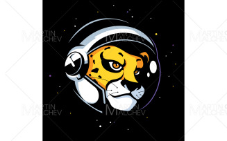 Cheetah Astronaut Mascot