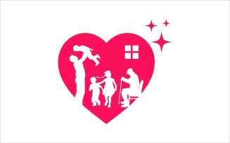Family Care Vector Logo Design Logo Template