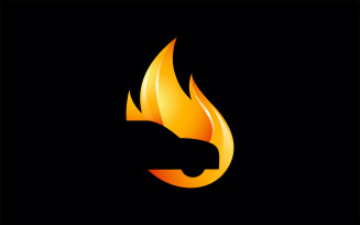 Fire Car Vector Logo Design Logo Template