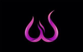 Flame Letter W Vector Logo Design Logo Template