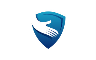 Hand Security Vector Logo Design Logo Template