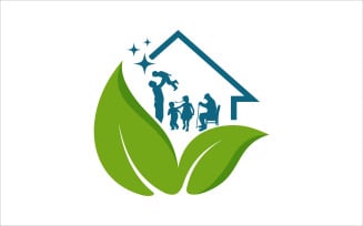 Home Care Family Vector Logo Design Logo Template