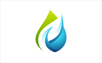 Leaf Water Drop Vector Logo Design Template Logo Template