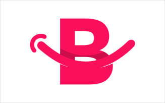 Letter B Smile Vector Logo Design Logo Template
