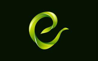 Letter E Leaf Vector Logo Design Template Logo Template