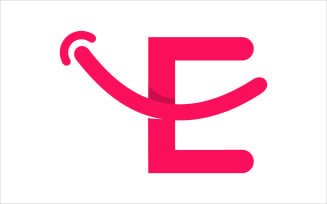 Letter E Smile Vector Logo Design Logo Template