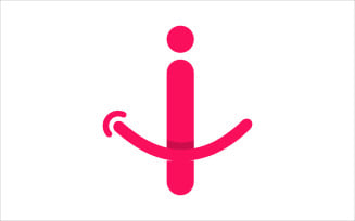 Letter I Smile Vector Logo Design Logo Template