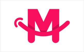 Letter M Smile Vector Logo Design Logo Template