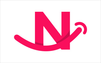 Letter N Smile Vector Logo Design Logo Template