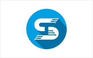 Letter S Technology Vector Logo Design Logo Template