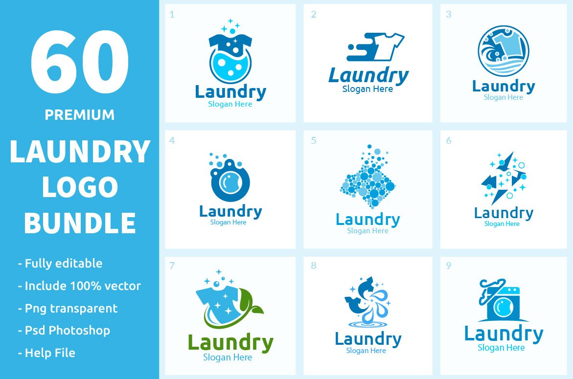 Kit Graphique #165269 Laundry Dry Divers Modles Web - Logo template Preview