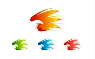 Awesome Eagle Colorful Logo Design Vector