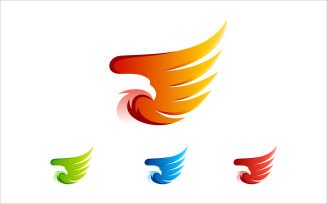 Eagle Colorful Logo Design Vector