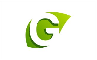 G Leaf Colorful Vector Logo Design