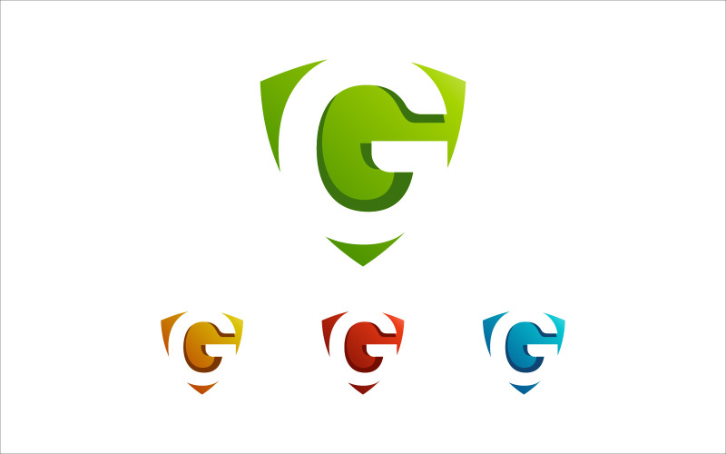 G Shield Colorful Vector Logo Design Logo Template