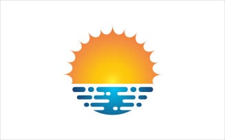 Sunset Vector Logo Design