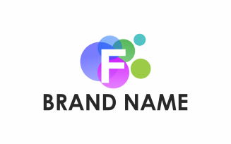 Letter F Circle Logo Template