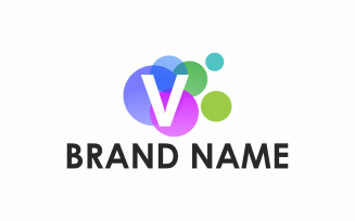 Letter V Circle Logo Template