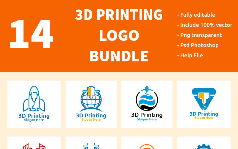 10+ 3D Printing Logo Bundle Logo Template