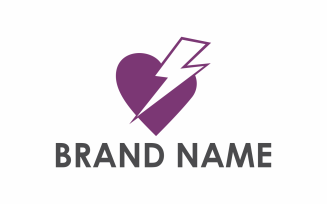 Love line Power Logo Template