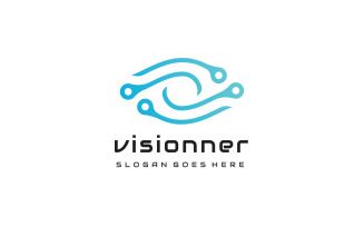 Technology Vision Eye Logo Template