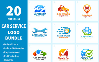 20 Car Service Logo Bundle