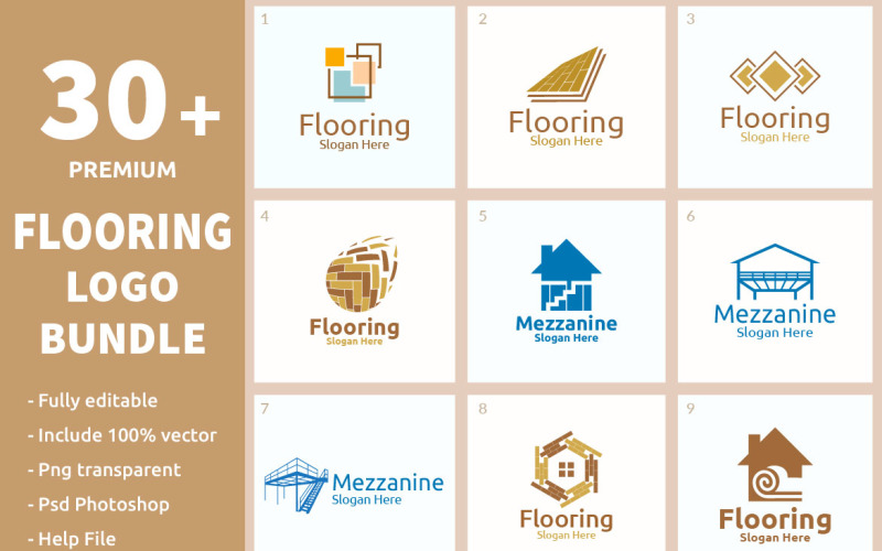30+ Flooring Logo Bundle Logo Template
